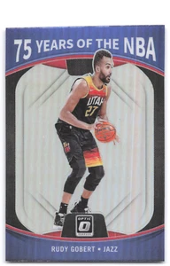 2021-22 Donruss Optic Rudy Gobert 75 Years of the NBA Silver Prizm Holo - Picture 1 of 2
