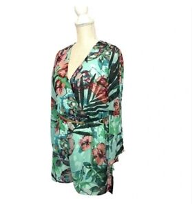 Thalia Sodi Women's Floral  Elastic Waist Pockets Lined Romper XL