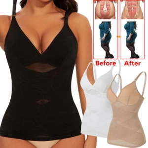 Mujeres Prendas moldeadoras Compresión Firme Chaleco Camisola Camisetas sin mangas Control de abdomen Modelador - Imagen 1 de 19
