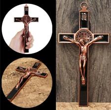 Kruzifix Kreuz INRI Messing Holz Holzkreuz altes Wandkreuz Jesus Christus