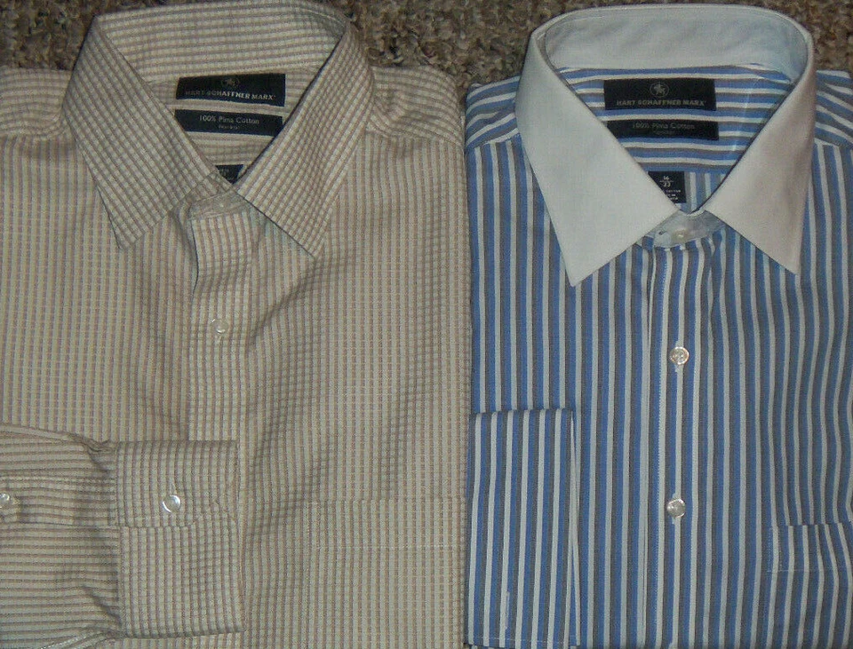 Nueva Camisa Para Hombres Hart Schaffner Marx 100% Algodón Pima Manga Larga Precio de venta sugerido por el fabricante 99,50 USD Foto 1 de 1