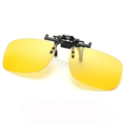 Men Women Square Polarized Sunglasses Driving Clip-on Flip Up Fashion Glasses - Image 1 of 4