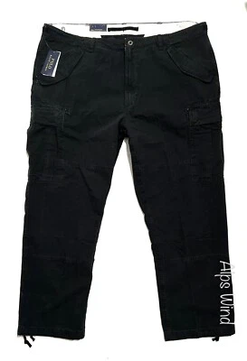 Calça Polo Ralph Lauren Masculina 42B 30 Utilitária Carga Excedente Clássica Preta Nova Com Etiqueta $168 - Imagem 1 de 4