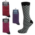 Check Socks Black White Coloured Novelty Ankle Chequered Flag Squares Men Womens