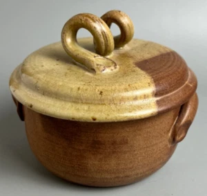 Signed Anspach Studio Pottery Southwest Small Pot w/ Lid Never Used - Imagen 1 de 9