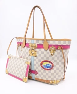 Authentic Louis Vuitton Damier Azur Neverfull MM Tote Summer Trunk Hawaii N41734 - Picture 1 of 20