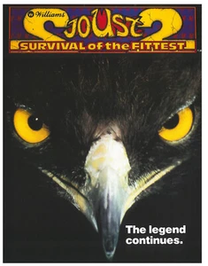 Joust 2 Williams Video Arcade Flyer/Folleto/Anuncio - Excelente - Imagen 1 de 2