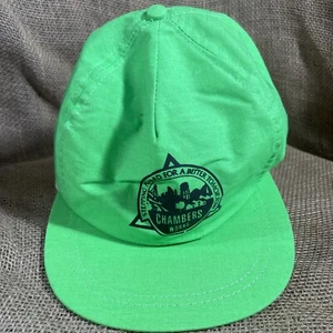 VTG Neon Green Hat Snapback Chambers Works New Jersey Chemours Manufact Made USA - Picture 1 of 10