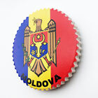 Aimants de réfrigérateur drapeau national Moldavie (frontières de l'Europe de l'Est avec l'Ukraine)