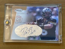2001 Sage Authentic Auto Drew Brees A8 256/500 SD Round 2 (32) Bronze