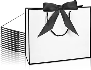 12 PCS Gift Bags with Handles, 12.6 X 10 X 4.33'' Gift Bags Large, Elegant Thank - Picture 1 of 12