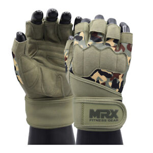 MRX Weightlifting Gloves for Men Fingerless Gym Glove Exercise for Powerlifting