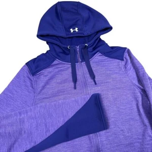 Under Armour Hoodie Women's Large Fitted Fleece Full Zip Cold Gear Tech Gamut - Picture 1 of 9