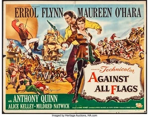 Against All Flags 1952 Starring Errol Flynn, Maureen O'Hara, Anthony Quinn - Picture 1 of 1
