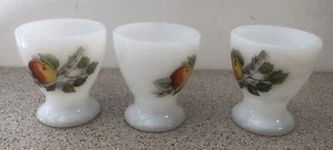 Arcopal vintage 3 coquetiers motif pomme 3 eggcups - Picture 1 of 3