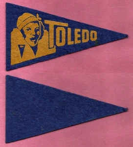 VINTAGE 1936 University of Toledo Rockets Football Pennant! WOW! - Picture 1 of 2