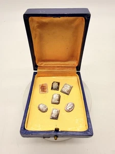 Lote de 7 camafeos sueltos tallados a mano de soldado romano - Incluye caja antigua - Imagen 1 de 14