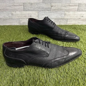 Dolce & Gabbana Dress Shoes Wing Tip Black Stitch Mens EU 46 US 12 - Picture 1 of 14