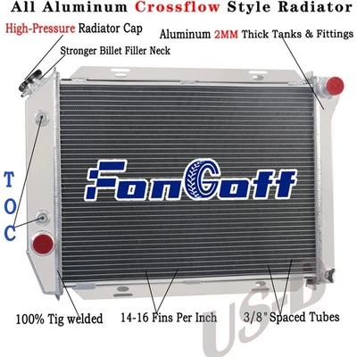 4 ROW RADIATOR FOR 1967-68 FORD THUNDERBIRD/COUNTRY SEDAN/LTD BIG BLOCK AT - Image 1 of 4