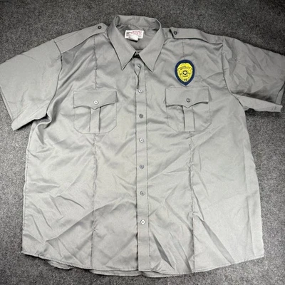 Uniforme de la Guardia de Seguridad de la Patrulla Nacional Camisa Gris Manga Corta para Hombres 3XL Foto 1 de 4