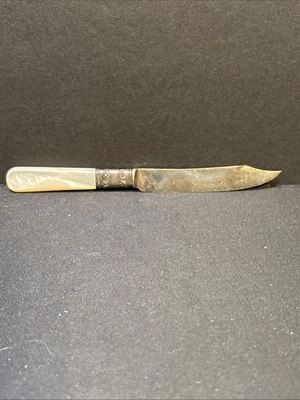 Cuchillo de plata esterlina Shreve & Co cuchillo antiguo madreperla Foto 1 de 4