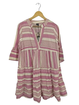 VERO MODA Vestido Hippie Mujeres Vestido Talla EU 38 rosa-blanco puro - Imagen 1 de 4