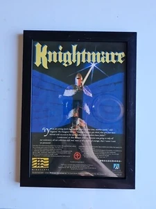 Knightmare Tv Atari Amiga  FRAMED ADVERT GAME POSTER A4 8X12" - Picture 1 of 2