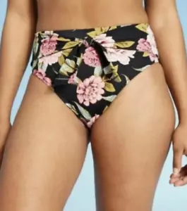 Parte inferior de natación extra descarada frontal con estampado floral Shade & Shore - Imagen 1 de 2