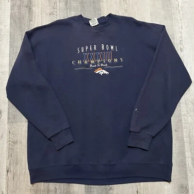 VTG Denver Broncos Nutmeg Mills Super Bowl Champions NFL Football Sweatshirt - Image 1 of 4