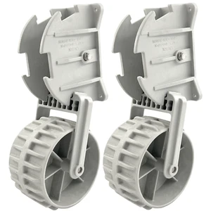 Pair Boat Flip-up Dinghy Wheels Rib Towing Foldable Launching Wheels for Trailer - Foto 1 di 5