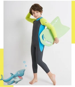 Youth Kids Baby One Piece Water Sports Sun Protection Rash Guard  Long Swimsuits - Picture 1 of 32