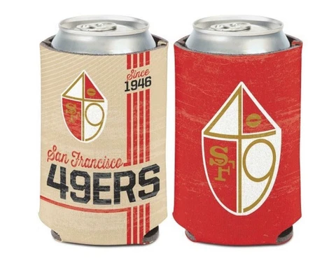 San Francisco 49ers Vintage Design NFL Can Cooler 12oz Collapsible Koozie Cover