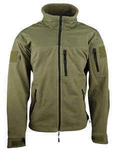 Men's Defender Tactical Fleece Jacket Green Combat Top Thermal Warm Jumper Shirt - Picture 1 of 4