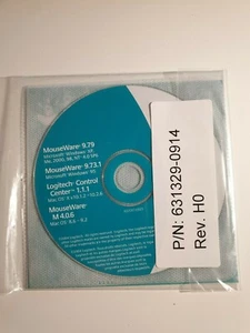 Logitech Control Center 1.1.1 / Mouseware 9.79/9.73.1 Install CD NEW, SEALED - Afbeelding 1 van 2
