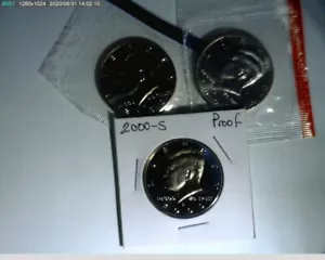 2000 PDS Kennedy Half Dollars Unc in mint cello and Proof - Picture 1 of 7