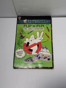 GHOSTBUSTERS II FLIP N FUN JOKES RIDDLES COLORING BOOK 1988 - Picture 1 of 8