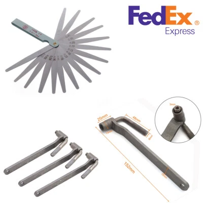 4X Motorcycle Valve Adjustment Tool Valve Screw Wrench 8,9,10mm Feeler Gauge US - Imagem 1 de 4