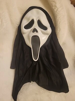 SCREAM GHOST FACE MASK  EASTER UNLIMITED BLACK & WHITE COSTUME FAST SHIPPING  - Image 1 of 4