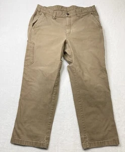 LL Bean Chino Hose Herren 38x29 Khaki Hellbraun Natural Fit Relaxed Actual 35x29 - Bild 1 von 11