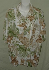 Island Blue Men's Large SS Hawaiian Shirt with Chest Pocket 100% Rayon - Picture 1 of 5