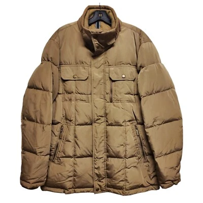 LONDON FOG Jacket Mens Large Beige Puffer Down Pockets Casual Outdoor Winter - Image 1 of 4