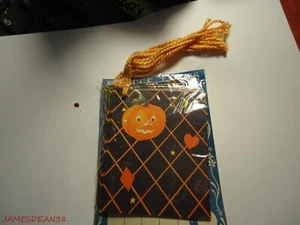 UNUSED VINTAGE BRIDGE TALLY CARD HALLOWEEN JACK O LANTERN JOL PUMPKIN USA - Picture 1 of 1
