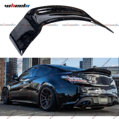 Кованое углеродное волокно для Hyundai Genesis Coupe 10-16 R спойлер закраина багажника Duckbill - Изображение 1 из 4