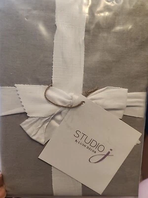 Belgian Flax Prewashed Linen Single Panel Curtain By Lush Décor - Gray 50" × 84" - Image 1 of 4