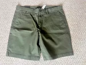 Banana Republic Men's Lived-In Chino Shorts 9 Inch Inseam Size 35 Camo Green - Picture 1 of 6