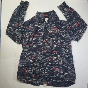 Vintage Moschino Jeans Label SZ L Rare Moschino spell out all over the shirt - Picture 1 of 11