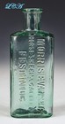 Old HORSE SHEEP & CATTLE OIL antique VETERINARY bottle DEEP TURQUOISE color