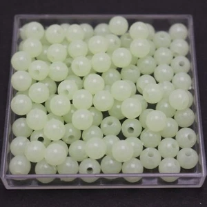 500 Craft DIY Acrylic Luminous Round Beads Glow In The Dark 6mm - Picture 1 of 6