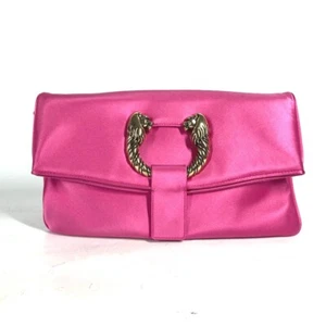 BVLGARI 2WAY Clutch bag Leoni Chain bag party bag Shoulder Bag Satin pink - Picture 1 of 16