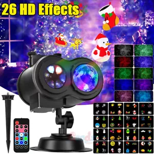 Christmas Laser LED Projector Light Xmas Lamp Moving Outdoor 26 HD Effects Lamp - Picture 1 of 63